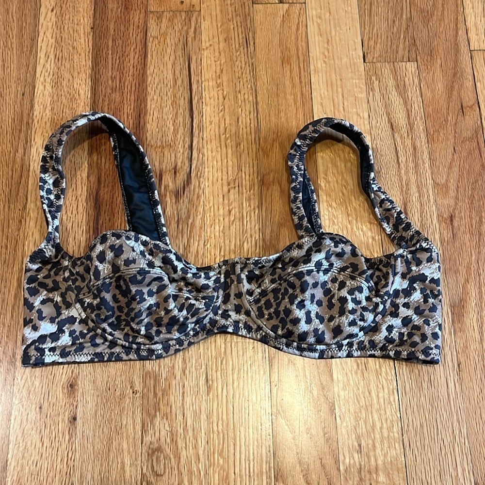 RAGDOLL LA leopard bikini top large